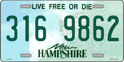 NH license plate 3169862