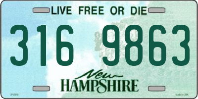 NH license plate 3169863
