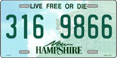 NH license plate 3169866