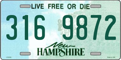 NH license plate 3169872
