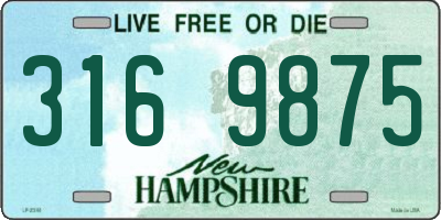 NH license plate 3169875
