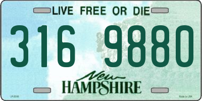 NH license plate 3169880