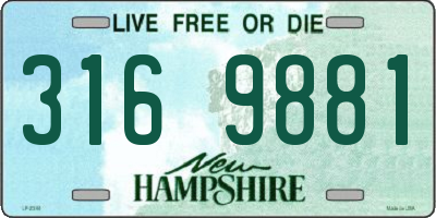 NH license plate 3169881
