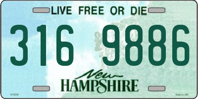 NH license plate 3169886