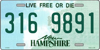 NH license plate 3169891