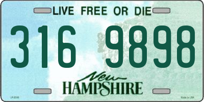 NH license plate 3169898