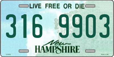 NH license plate 3169903