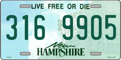 NH license plate 3169905