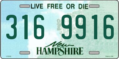 NH license plate 3169916