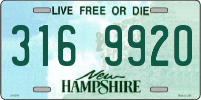 NH license plate 3169920