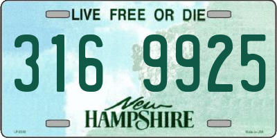 NH license plate 3169925