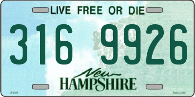 NH license plate 3169926