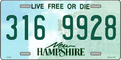 NH license plate 3169928