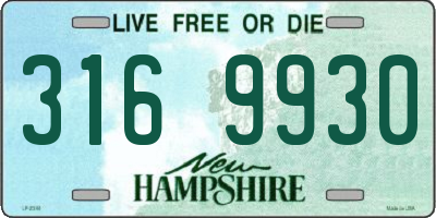 NH license plate 3169930