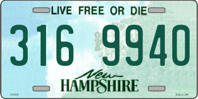 NH license plate 3169940