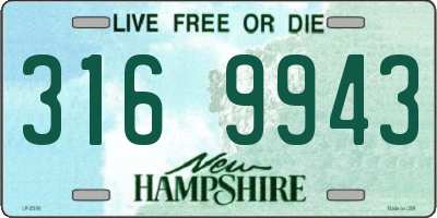NH license plate 3169943