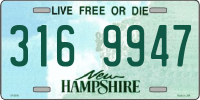 NH license plate 3169947