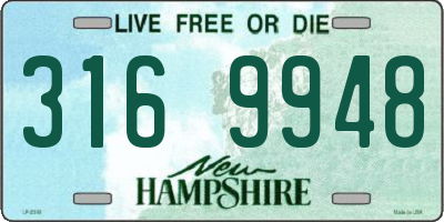NH license plate 3169948