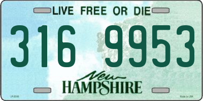 NH license plate 3169953
