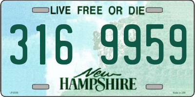 NH license plate 3169959