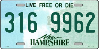 NH license plate 3169962