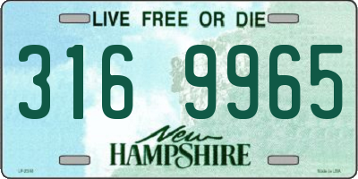 NH license plate 3169965