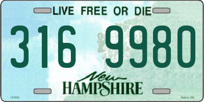 NH license plate 3169980