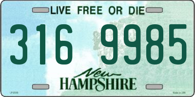 NH license plate 3169985