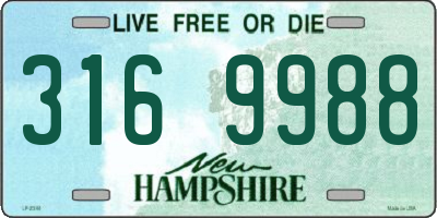 NH license plate 3169988