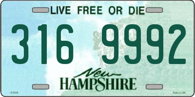 NH license plate 3169992