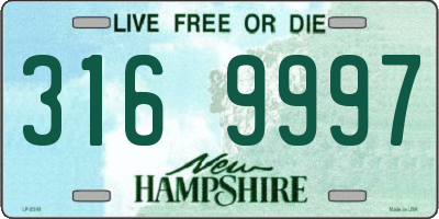 NH license plate 3169997