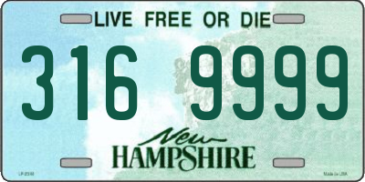 NH license plate 3169999