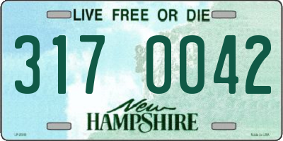 NH license plate 3170042