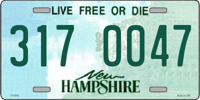NH license plate 3170047