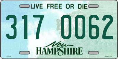 NH license plate 3170062