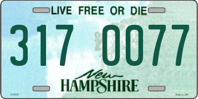 NH license plate 3170077
