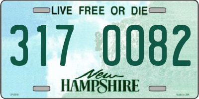 NH license plate 3170082