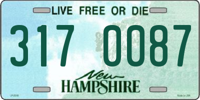 NH license plate 3170087