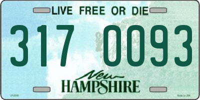NH license plate 3170093