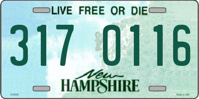 NH license plate 3170116