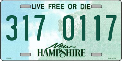 NH license plate 3170117