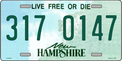 NH license plate 3170147