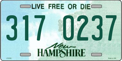 NH license plate 3170237