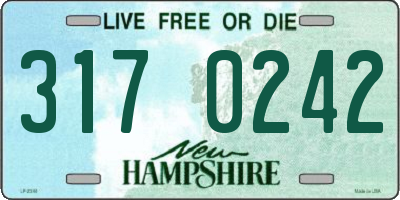 NH license plate 3170242
