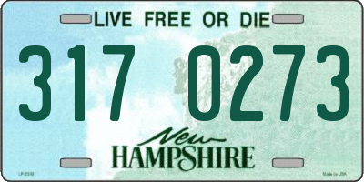 NH license plate 3170273