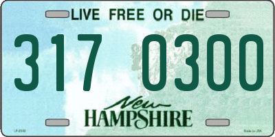 NH license plate 3170300