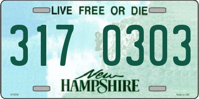 NH license plate 3170303