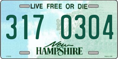 NH license plate 3170304