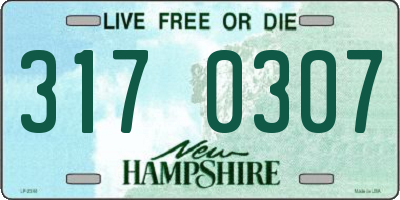 NH license plate 3170307