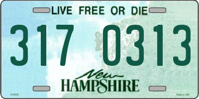 NH license plate 3170313